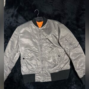 Men's Gray Bomber Jacket